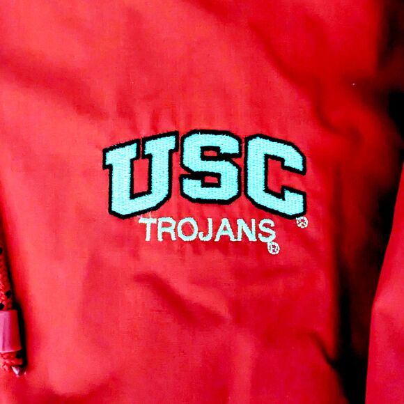 Vintage USC Trojans Windbreaker Jacket Mens S Collegiate Gorpcore 90s University - Picture 5 of 9